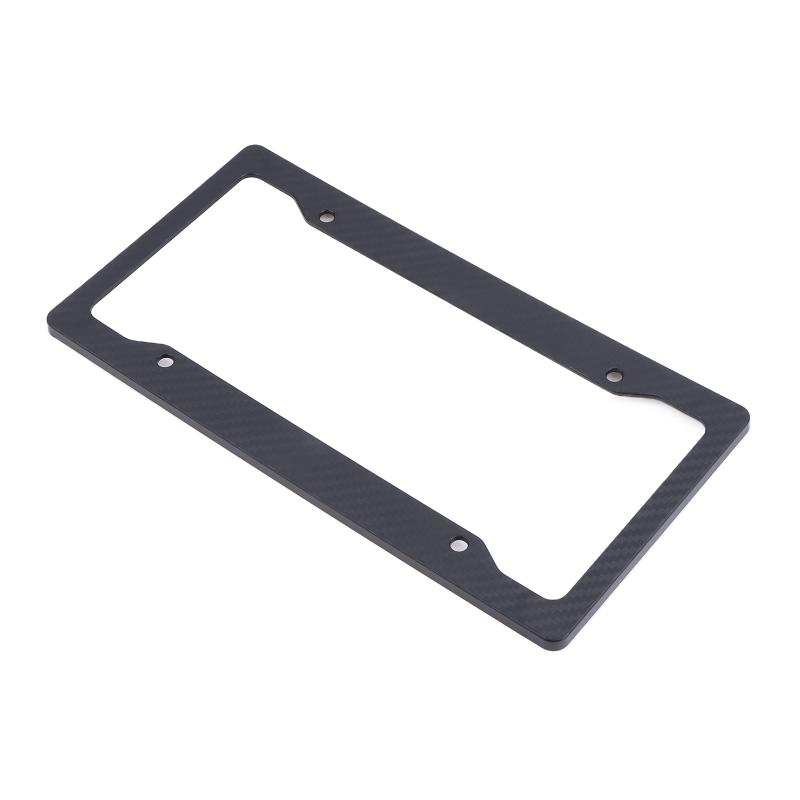 1/2Pcs Universal License Plate Frame Carbon Pattern Plastic License Plate Frame Bracket With Standard Screw Kits