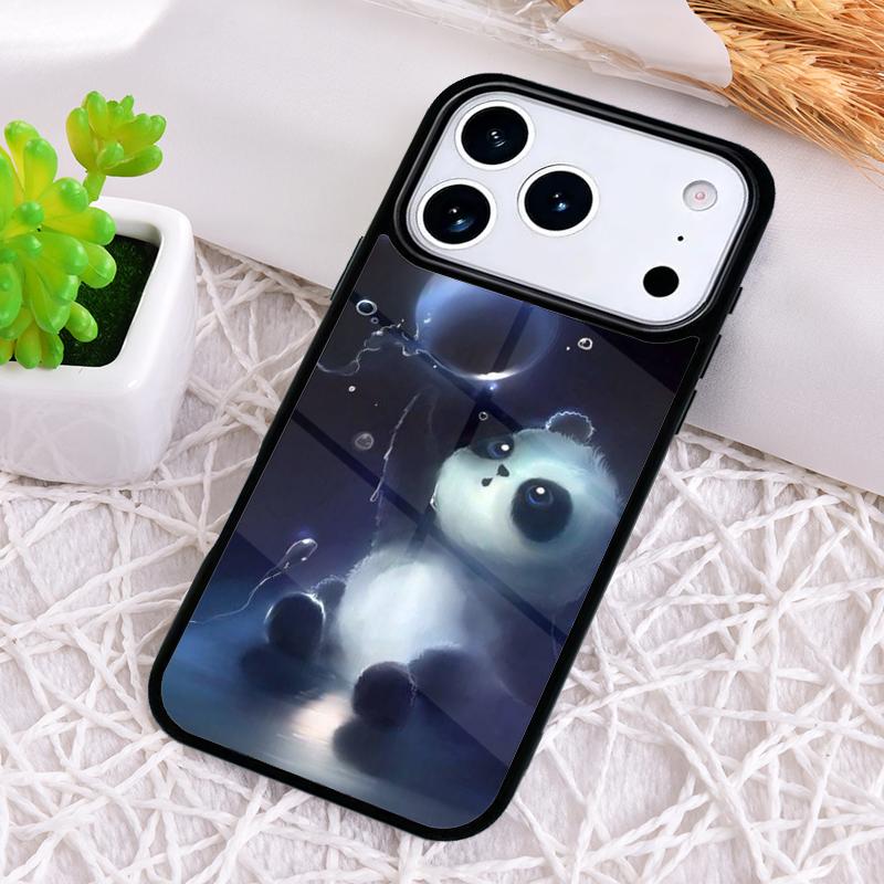 

Cute Cartoon Panda Phone Case for iPhone 17 Air 16 15 11 12 14 13 Pro Max Shockproof Cover iPhone 11