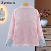 New Chinese Style Outer Shirt for Women, Lightweight Satin Textured Dressy Top, Retro Slanted Collar Button-Down Autumn Undershirt