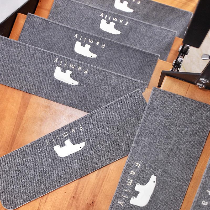 Machine Washable Non-Slip Luminous Stair Mats – Glue-Free Self-Adhesive Wood Foot Mats