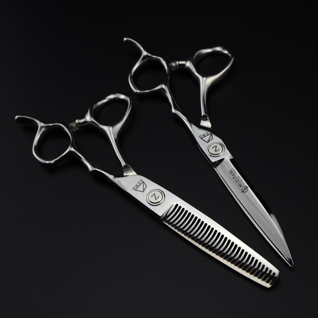 Modello FM-20 da 6,0 pollici, colore argento, forbici per capelli, forbici per capelli, forbici piatte, forbici per frangia, forbici dentate
