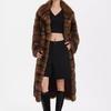 Women's Retro Faux Mink Fur Long Coat – Winter Casual Warm Windbreaker
