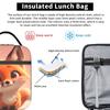 Cute Fox Lunch Bag For Adult  Print Lunch Box Fun Picnic Cooler Bag Portable Oxford Thermal Tote Handbags