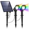 Solar Dual-Head Lawn Spotlight