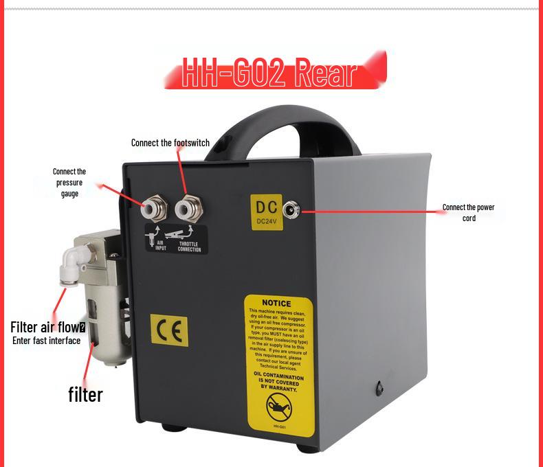 Double-Head Pneumatic Engraving Machine for Jewelry, Beading, and Inlay on Gold, Silver, and Copper.