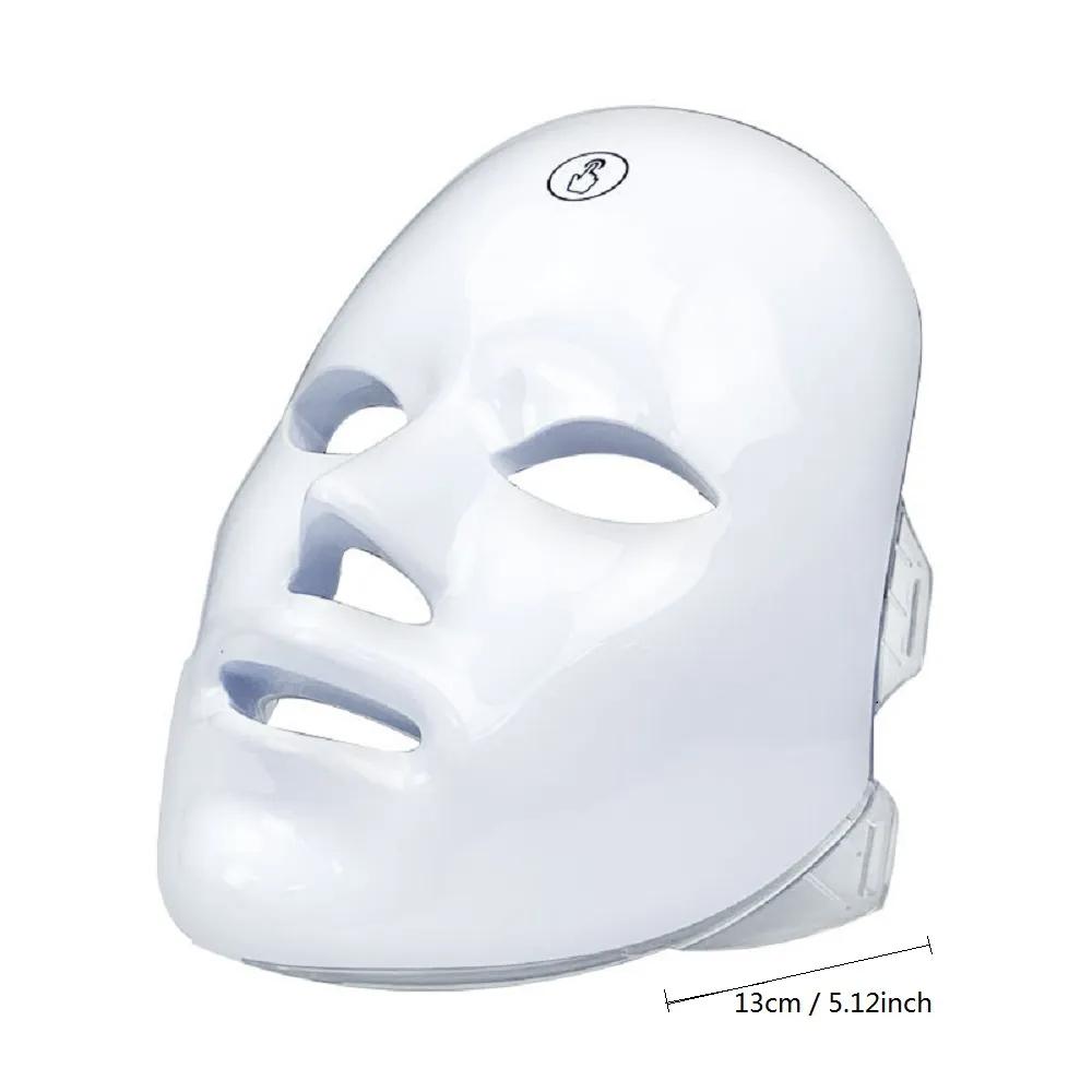 LED Light Therapy Face Mask 7 Colors Anti-Aging Acne Treatment Rechargeable