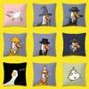Cartoon Goose Duck Cute Throw Pillow Case For 45x45cm 40x40cm 30x30cm 50x50cm 55x55cm Square Home Pillowcase Case