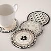 Retro Coaster Waterproof Round Dining Table Mat Oil Proof Plate Pad Water Cup Pad Home Decor Desktop Insulation Heat Pot Mat