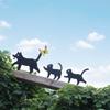 3Pcs Set Cute Cat Outdoor Statues Butterfly Decorative Animal Garden Ornaments  Home Decoration