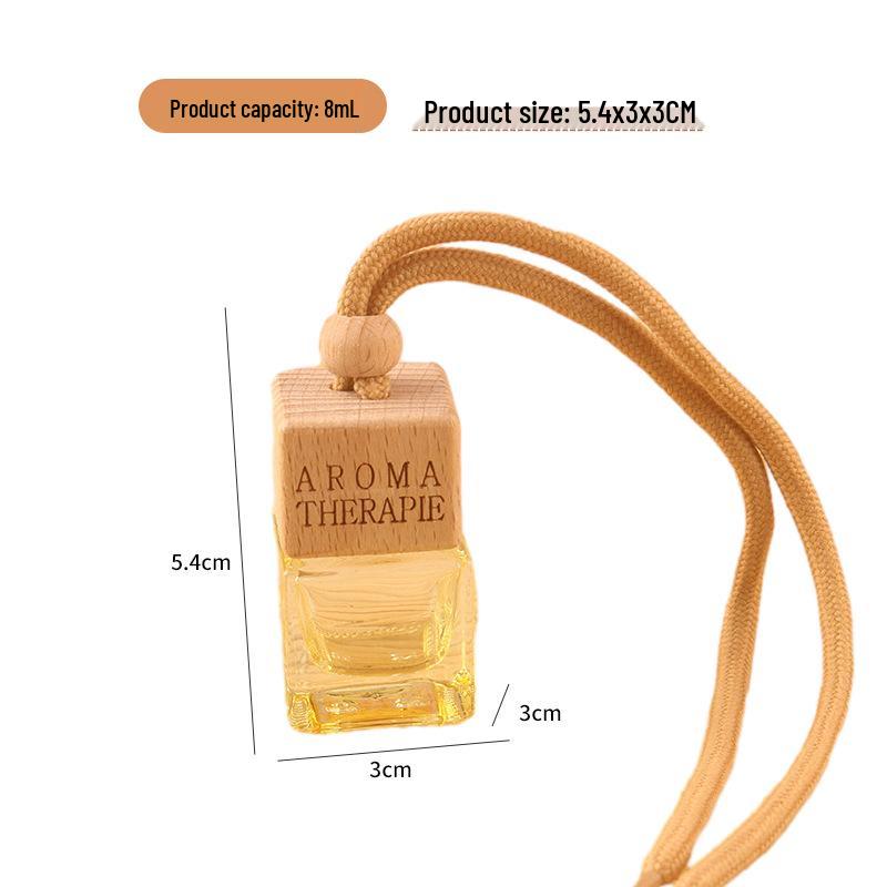 Square Glass Car Perfume Bottle - Odor Eliminator & Cute Air Vent Decoration