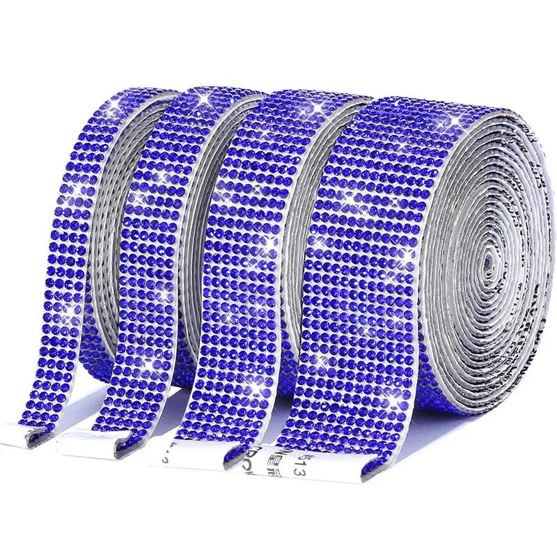 1 yard samolepicí kamínková nálepka Křišťálová diamantová stuha DIY kamínková stuha na oblečení boty auto telefon domácí dekoraci