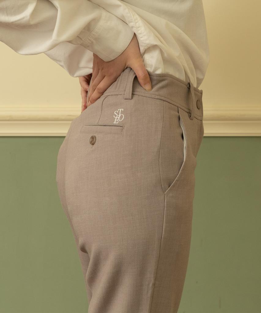 SELITIO Women'S Classic Straight Fit Elastic Waist Pants Grey