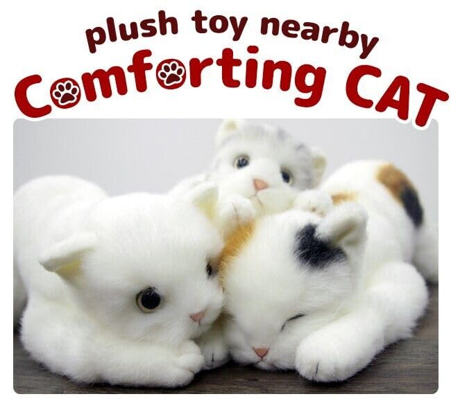 Doshin Real Series, Made In Japan, Realistic Cat Plush Toy, 58cm (Black Cat L, Sleeping) (2503)