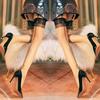 Women Sexy Cuban Heel Back Line Seamed Thigh High Stockings For Garter Belt 5D Oil Glossy Silky Transparent Pole Dance Clubwear