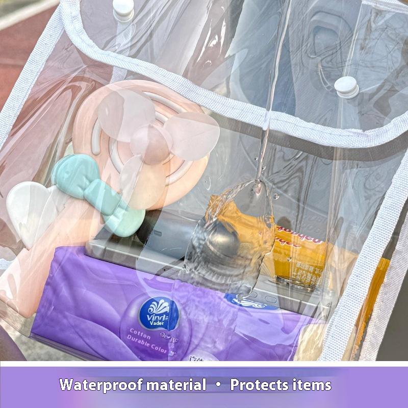 Electric Vehicle Front Waterproof Hanging Bag PVC Transparent Motorcycle Storage Pocket Riding Storage Bag