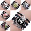 Slayer Demon Bracelet Anime Peripheral Multi Storey Handmade Black Gift Leather