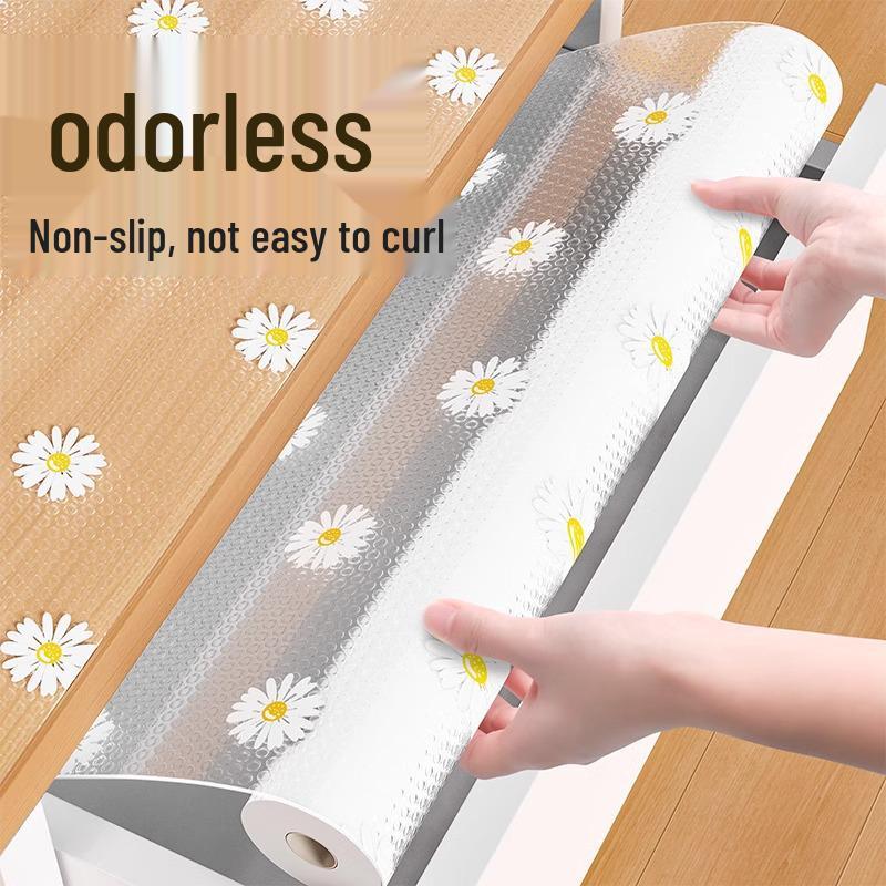 Waterproof Self-Adhesive Drawer and Cabinet Liner - Oilproof, Dustproof, Moisture-Proof Mat for Wardrobes and Kitchens
