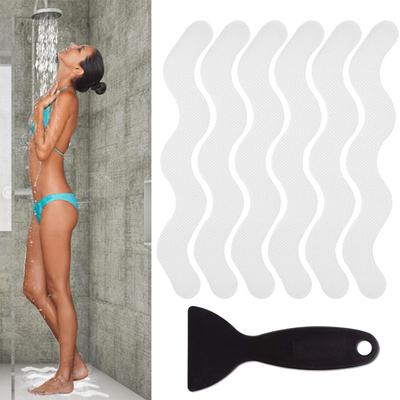 Pegatinas antideslizantes para ducha, tiras de seguridad para bañera, calcomanías adhesivas con raspador Premium para escaleras de bañera y ducha