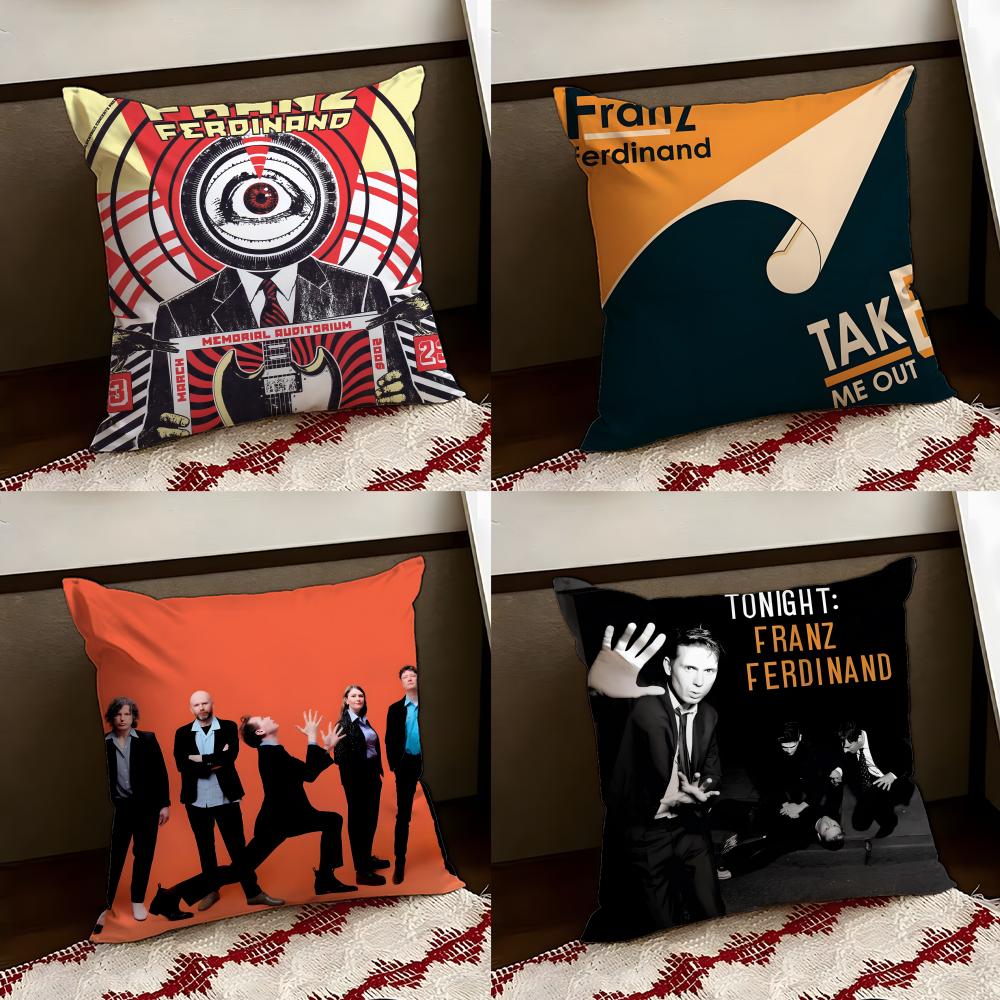 Rock band FFranz Ferdinand Cushion Cover Reversible Soft Durable Pillow Cover Home Car MultiScene Use for Daily Comfort