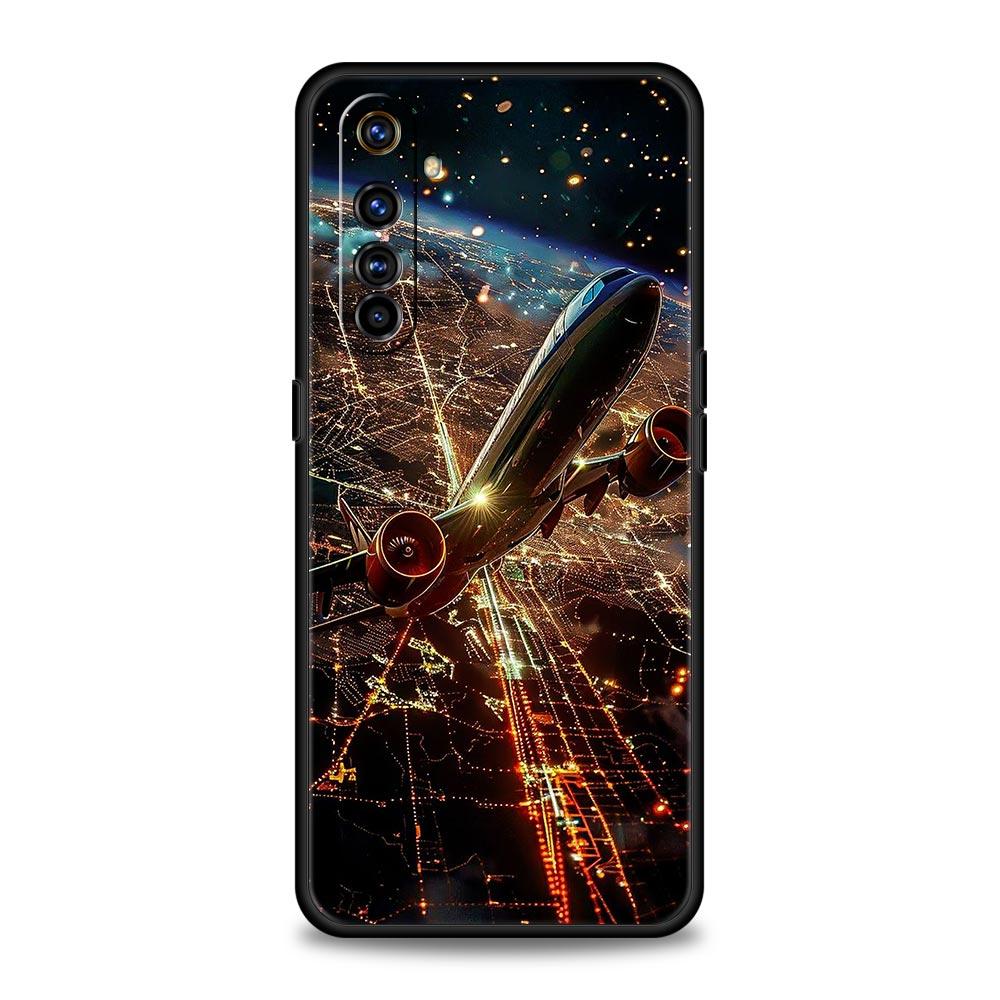 Travel-Nspired Airplane Route Soft TPU For Realme 13 12 11 10 9 Pro Plus GT3 GT2 C21 C25 C35 C53 C55 C67 Pro 5G Phone Case Cover