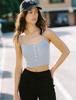 Surfy Button Bra Top_Grey