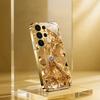 Gold-plated Tempered Glass Phone Case, Compatible Galaxy S26 S25 S24 S23 S22 Ultra Plus. Features Elegant Exquisite Engraving.