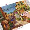 Full Drill Diamond Painting Street Cross Stitch 5D Diamond Embroidery Landscape Mosaic Town Art Rhinestone Home Decor