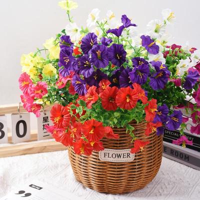 Ramo de Petunias Artificiales: Ramo de Gloria de la Mañana para Decoración del Hogar, Centro Comercial o Supermercado