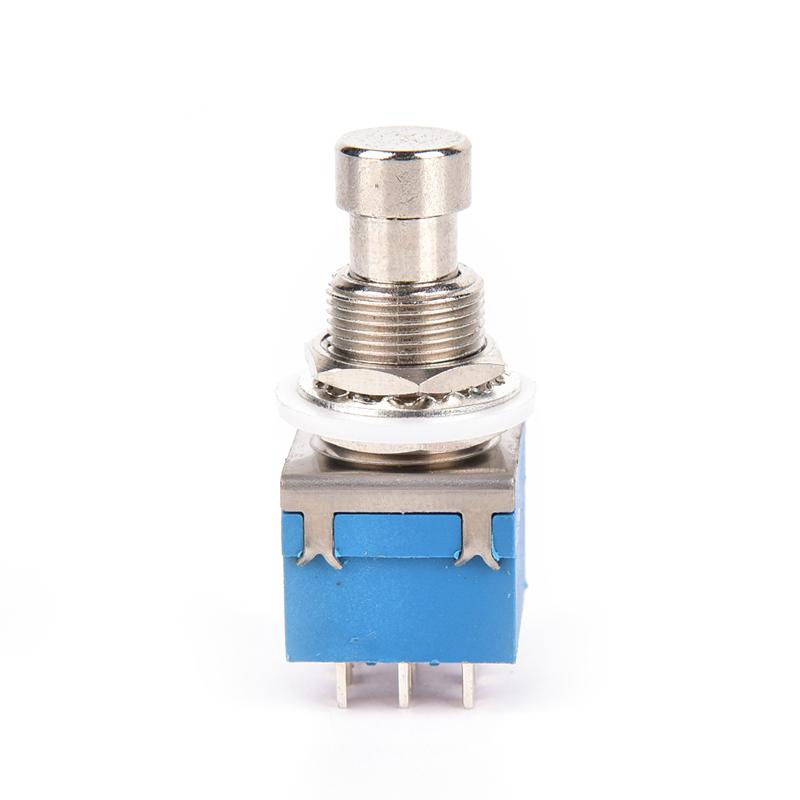 1X 9-Pin 3Pdt Guitar Effects Pedal Box Stomp Foot Metal Switch True Bypass Blue