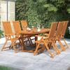 Vidaxl 7-Piece Garden Furniture Set, Solid Acacia Wood