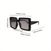 1 Set Oversized Square Trendy Glasses for Men Women Luxury Brand Design Casual Fashion Sunglasses
