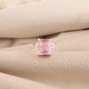 Morganite Gemstone Silver Promise Ring, 925 Sterling Silver Handmade Jewelry For Love RR-86-4