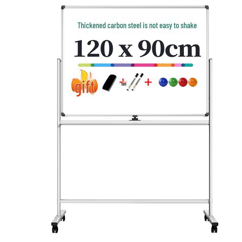 Deli 120x90cm Double-Sided Magnetic Whiteboard with H-Stand