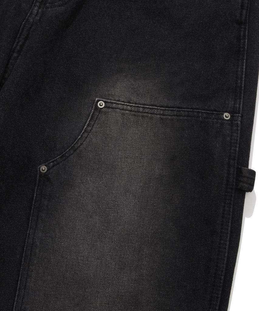 COVERNAT Semi-Wide Fit Carpenter Denim Pants Black