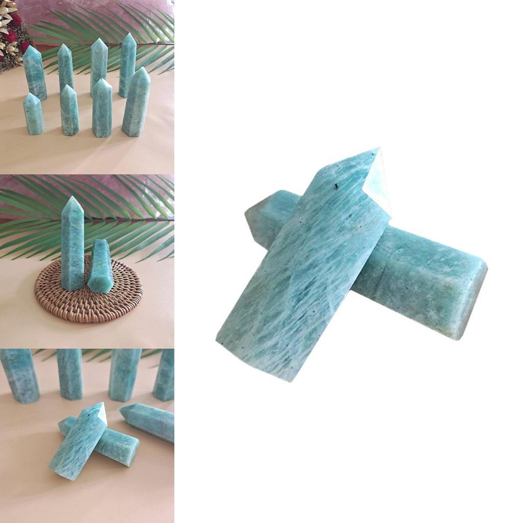 Unique 1pc Natural Blue Amazonite Stone Crystal Wand For Spiritual Growth And Healing