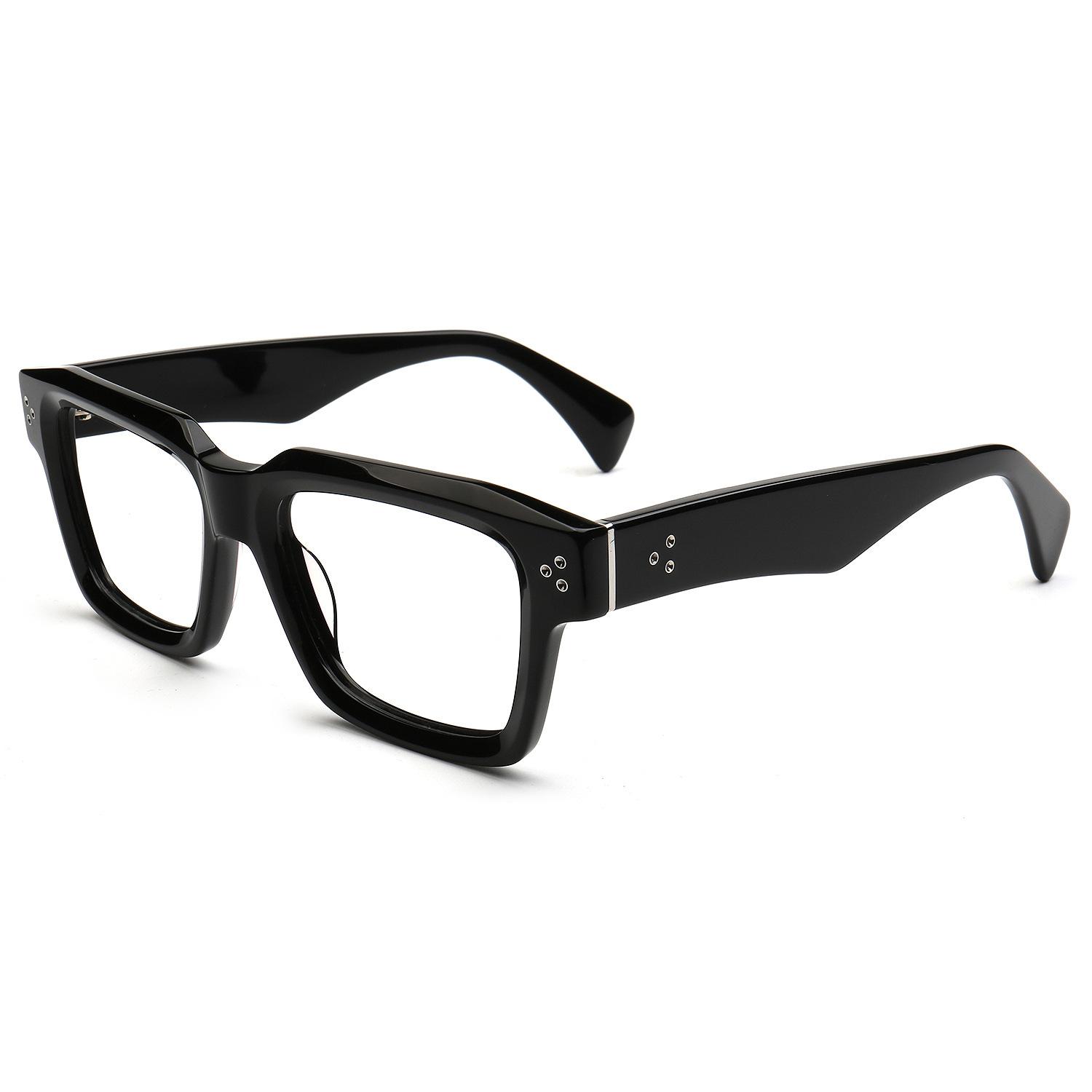

New Retro Square Acetate Eyeglass Frame Women Myopia Reading Eyewear Anti-fog Men Optics Prescription Progressive Custom Glasses