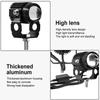 2Pcs Motorcycle Led Lens Spotlight Dual-Color High Low Beam External Headlight Auxiliary Fog Lamp Moto Driving Lamp