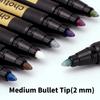 Colorful 20 Colors Permanent Metallic Paint Marker Waterproof Markers Tire Tread Rubber Fabric Paint Metal Paint Marker Pens