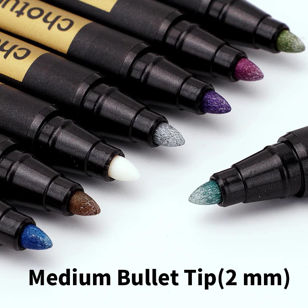 Colorful 20 Colors Permanent Metallic Paint Marker Waterproof Markers Tire Tread Rubber Fabric Paint Metal Paint Marker Pens