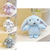 Jinnew Original European Style Plush Bunny Keychain With Fluffy Ears For Bookbag Decor