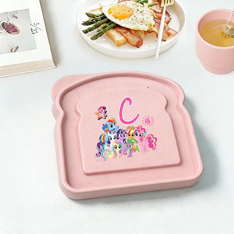 My Little Pony Sandwich Containers Lunch Box Reusable Toast Shaped Storage Box with Lid Office School Portable Food Container