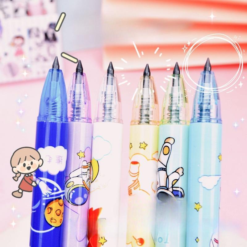 12pcs Cute Cartoon Neutral Pen Set Creative Student Pen Quick Dry Black Ink Kawaii Office School Stationery Cartoon Designs
