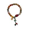 Lotus Pod Ethnic Style Ruyi Bracelet - Natural Stone, Chinese Influence, Women’s Autumn/Winter Gift
