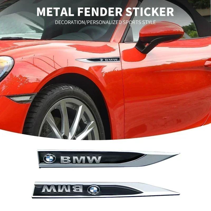 Emblème de logo métallique pour voiture, Décalcomanie Badge Lame d'aile Pour bmw e46 e39 e90 e60 e30 f10 f11 f20 f30 g20 g30 x1 x3 x5 z4 Accessoires Auto