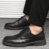 Lace Up Black Low Heel Low-Top Male Casual Shoe Common Luxury Sale Footwear Offer Social Cowhide Summer On Men's Leather Shoes