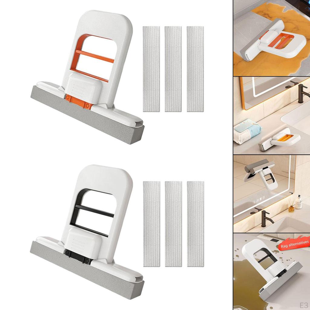 Self Mini Handheld Cleaning Mop Dry/Wet Use Super Absorbent for Bathroom Hanging Design