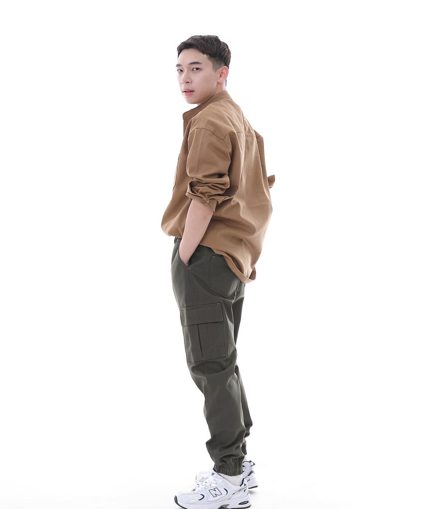 Seinteukeulu Retroline Cargo Jogger Pants Rl-311Cj Khaki