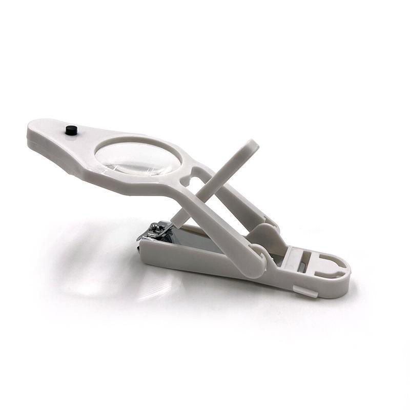 Multifunctional Antisplash LED Nail Clippers Magnifier Non-Slip Handle Nail Cutter for Kids Elderly Daily Grooming