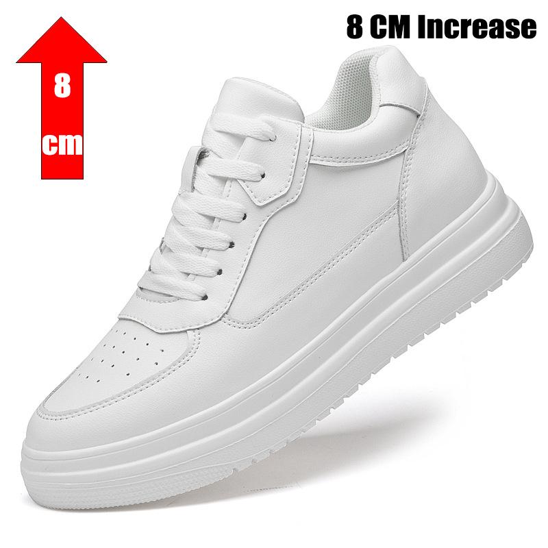 2024 Men Elevator Shoes Heightening Shoes Height Increase Shoes Insoles 6-8CM Man Sneakers Height Increasing Shoes Height Shoes