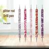 Rhinestone Double-Ended Nail Art Dotting Pen Set - 5 Pieces